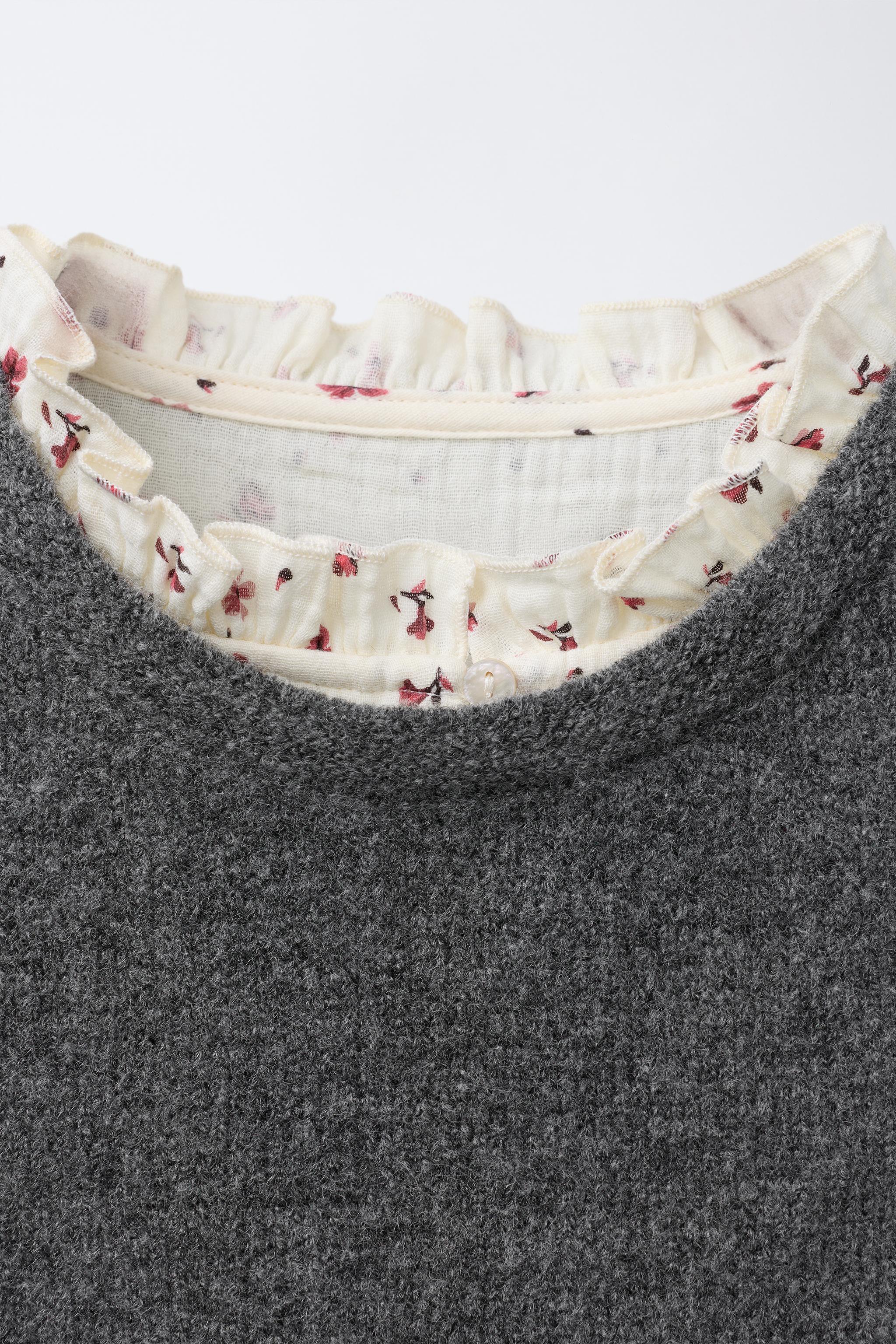 FLORAL DRESS WITH KNIT VEST